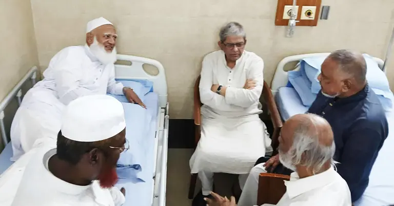 জামায়াত আমিরকে দেখতে হাসপাতালে ফখরুল ও অন্যান্যরা
